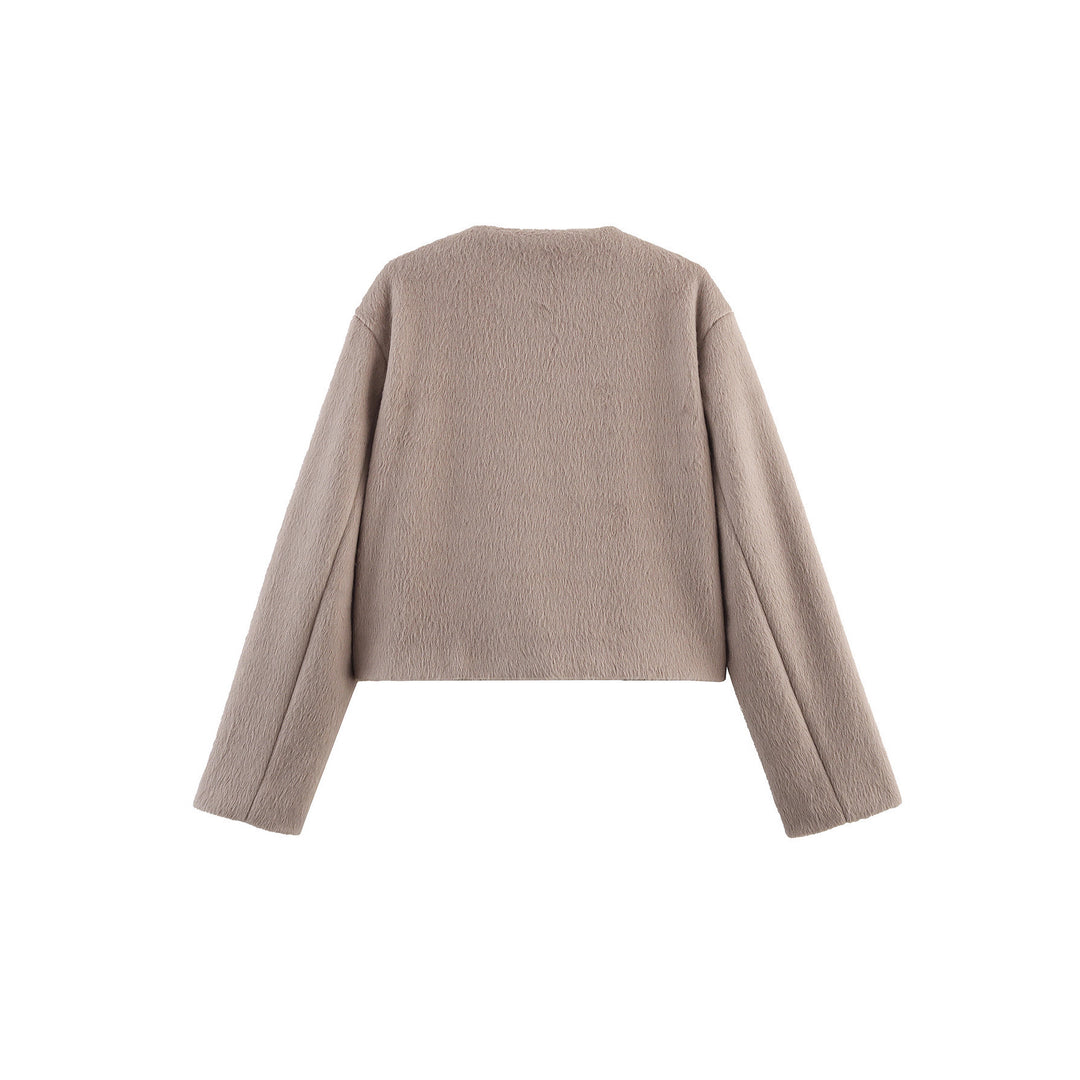 Damer elegant fleecejacka med stilfull knappdesign Mirla-Eva Jonsson