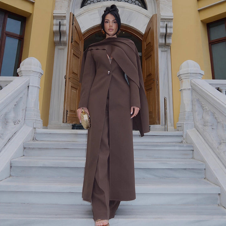 Damer elegant golvlång blazer-klänning Mirla-Eva Jonsson
