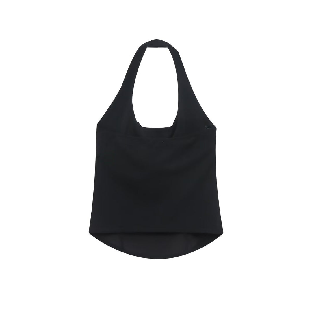 Damer elegant halterneck-top med raffinerad knutdetalj Mirla-Eva Jonsson