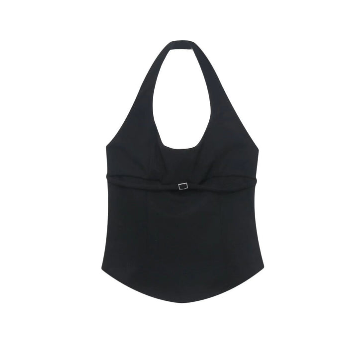 Damer elegant halterneck-top med raffinerad knutdetalj Mirla-Eva Jonsson