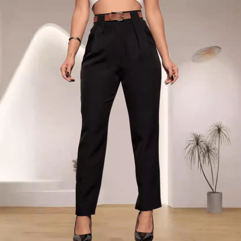 Damer elegant högmidjad byxa med veckdetaljer Mirla-Eva Jonsson