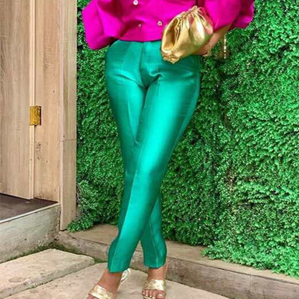 Damer elegant högmidjade tygbyxor Mirla-Eva Jonsson