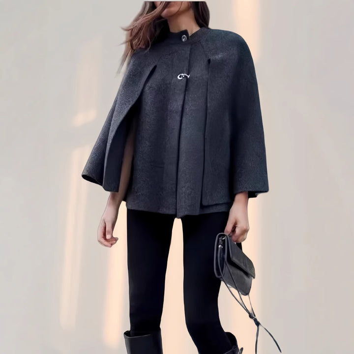 Damer elegant huva mantel Mirla-Eva Jonsson