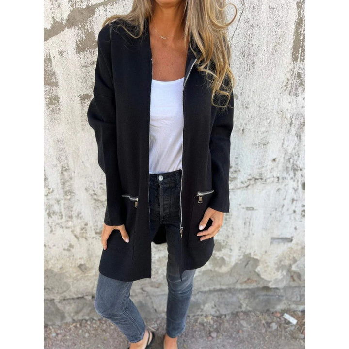 Damer elegant jacka med dragkedja och fickor Mirla-Eva Jonsson