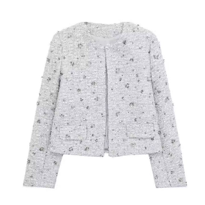 Damer elegant jacka med strukturerad design Mirla-Eva Jonsson