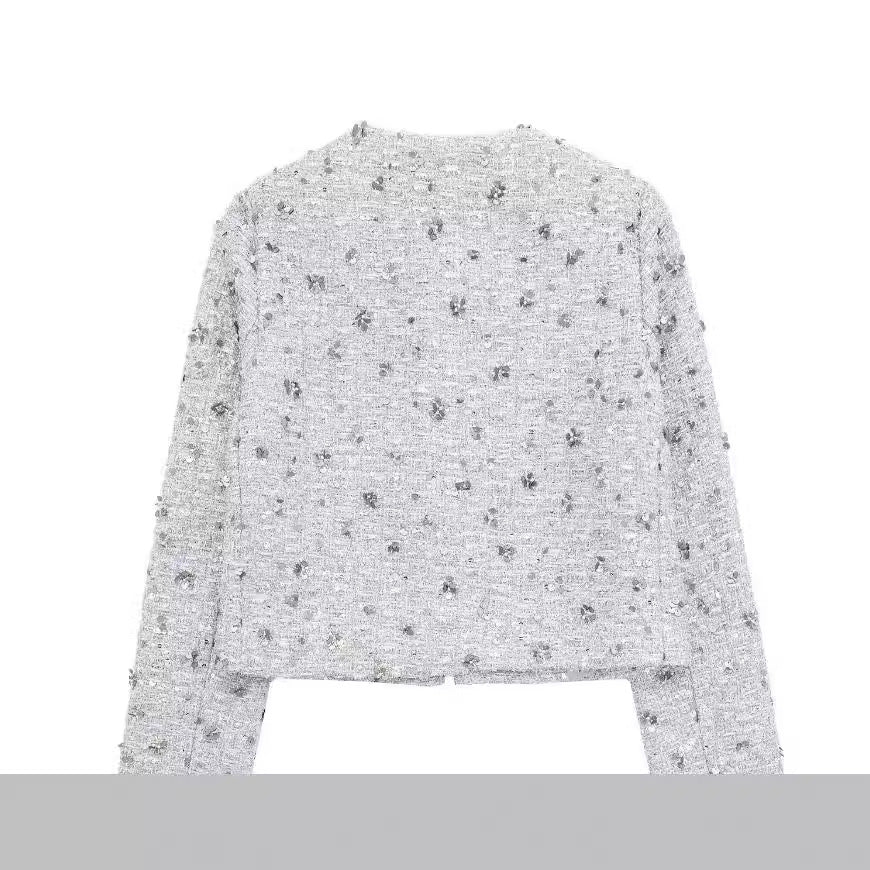 Damer elegant jacka med strukturerad design Mirla-Eva Jonsson