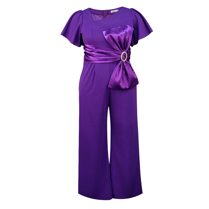 Damer elegant jumpsuit med dekorativ fläktapplikation Mirla-Eva Jonsson