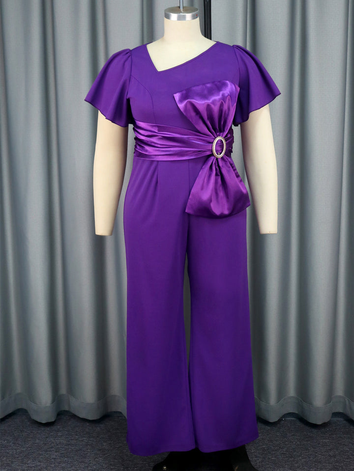 Damer elegant jumpsuit med dekorativ fläktapplikation Mirla-Eva Jonsson