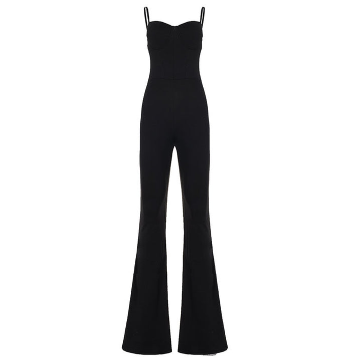 Damer elegant jumpsuit med raffinerad skärning och vid ben Mirla-Eva Jonsson