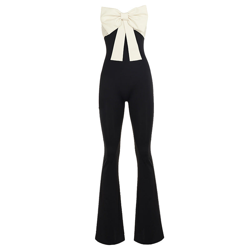 Damer elegant jumpsuit med rosettaccent och vida ben Mirla-Eva Jonsson