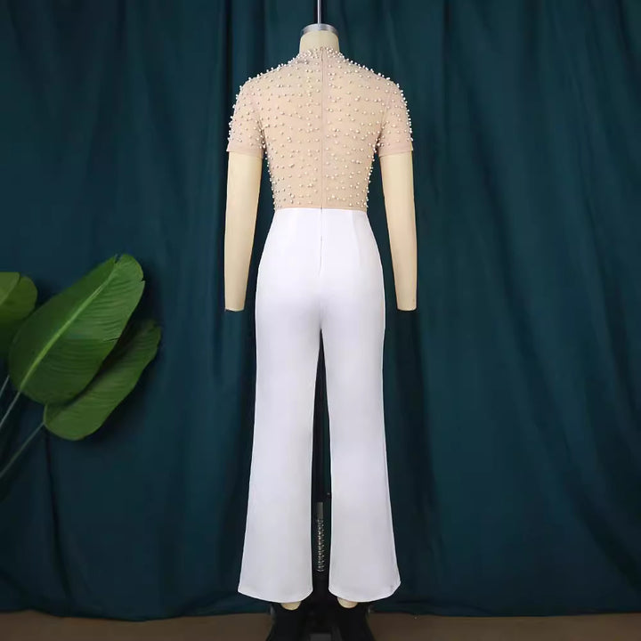 Damer elegant jumpsuit med skimrande pärlbesättning Mirla-Eva Jonsson