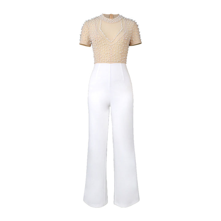 Damer elegant jumpsuit med skimrande pärlbesättning Mirla-Eva Jonsson