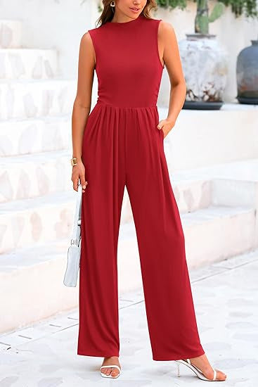 Damer elegant jumpsuit med vid ben och figursydd silhuett Mirla-Eva Jonsson
