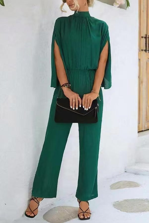 Damer elegant jumpsuit med vida ben och chiffongärmar Mirla-Eva Jonsson