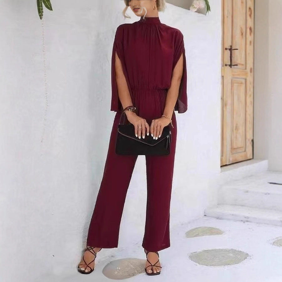 Damer elegant jumpsuit med vida ben och chiffongärmar Mirla-Eva Jonsson