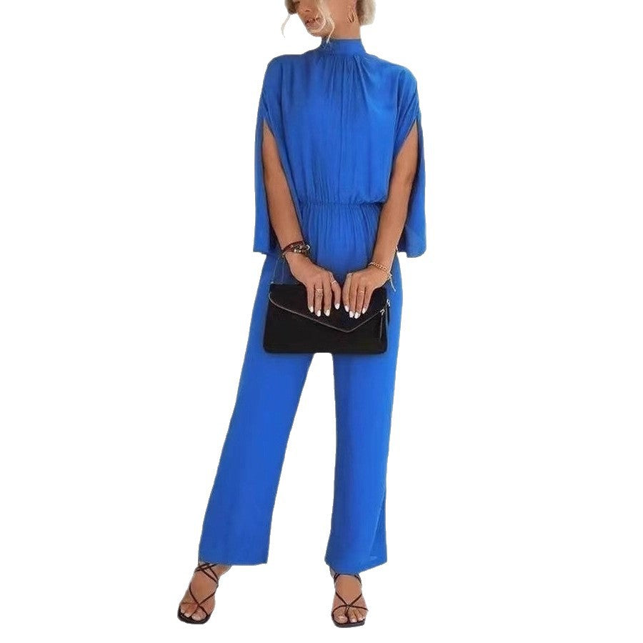 Damer elegant jumpsuit med vida ben och chiffongärmar Mirla-Eva Jonsson