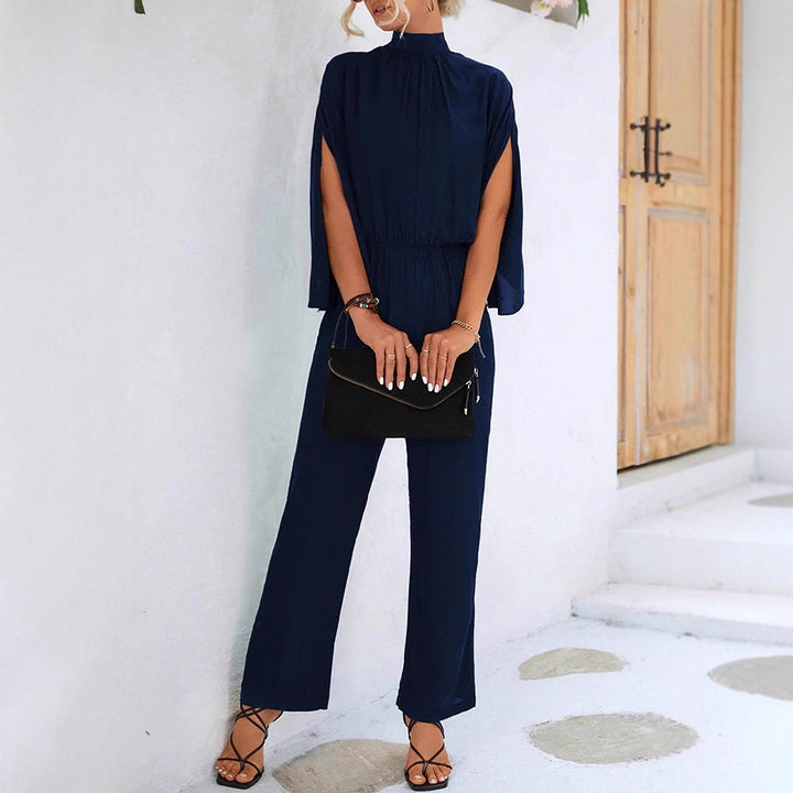Damer elegant jumpsuit med vida ben och chiffongärmar Mirla-Eva Jonsson