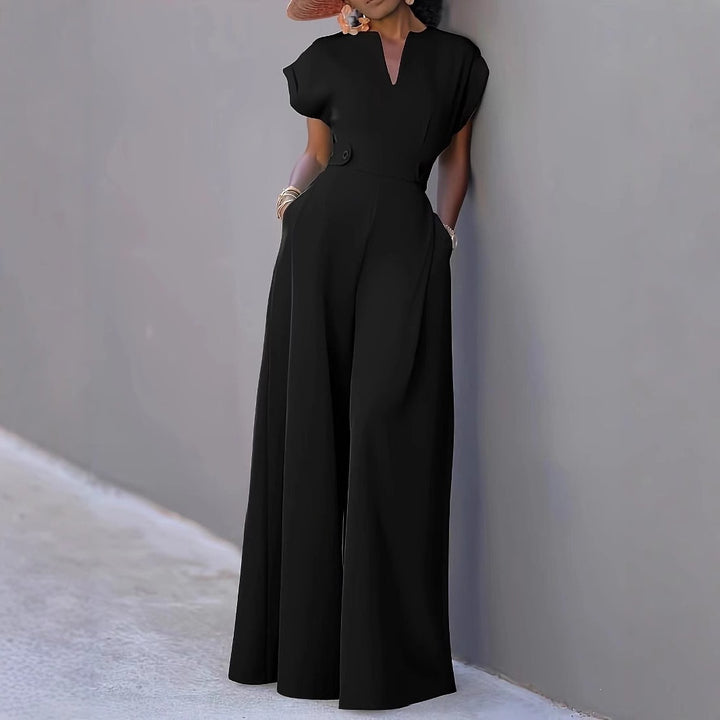 Damer elegant jumpsuit med vida ben och praktiska fickor Eva Jonsson-Eva Jonsson
