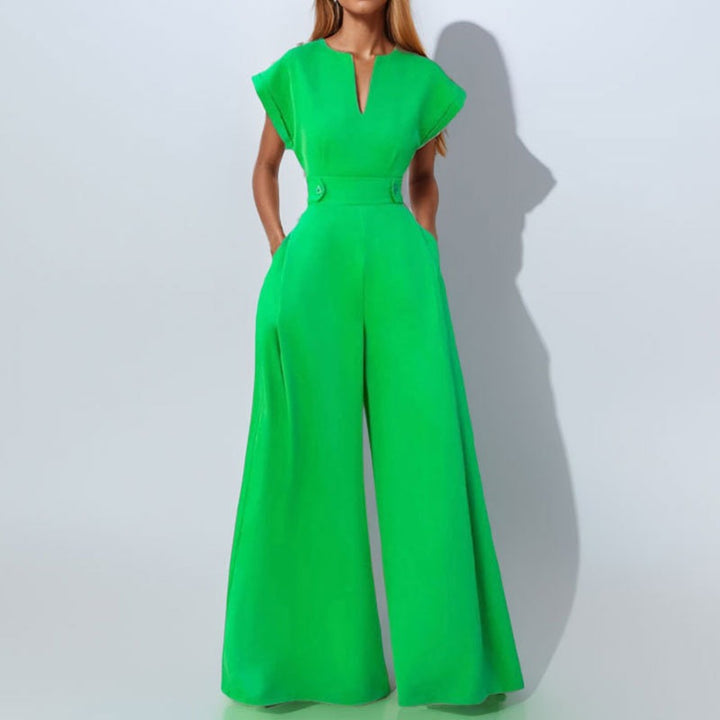 Damer elegant jumpsuit med vida ben och praktiska fickor Eva Jonsson-Eva Jonsson