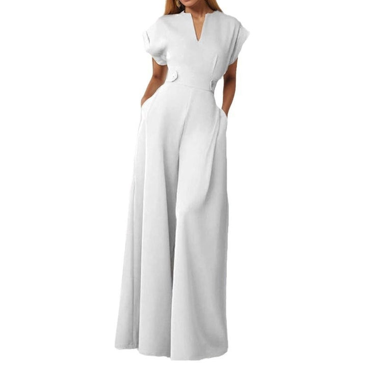 Damer elegant jumpsuit med vida ben och praktiska fickor Eva Jonsson-Eva Jonsson