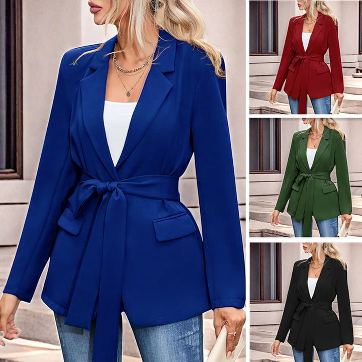 Damer elegant kavaj med bälte Mirla-Eva Jonsson