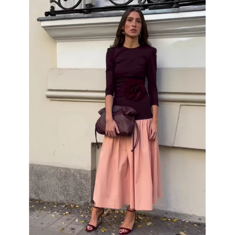 Damer elegant klänning med kontrastdetaljer Mirla-Eva Jonsson