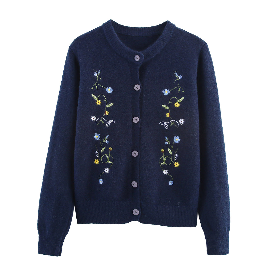 Damer elegant kofta med blommiga broderier Mirla-Eva Jonsson