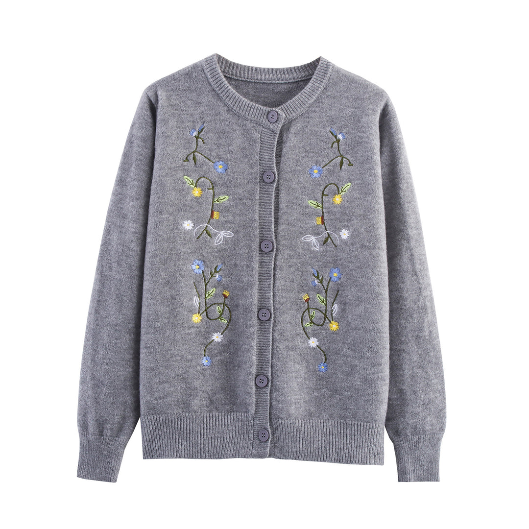 Damer elegant kofta med blommiga broderier Mirla-Eva Jonsson