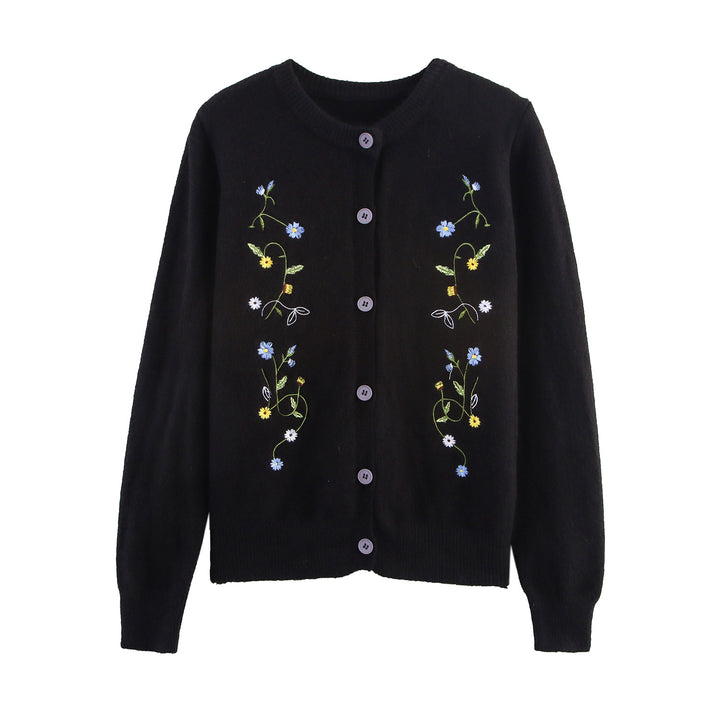 Damer elegant kofta med blommiga broderier Mirla-Eva Jonsson