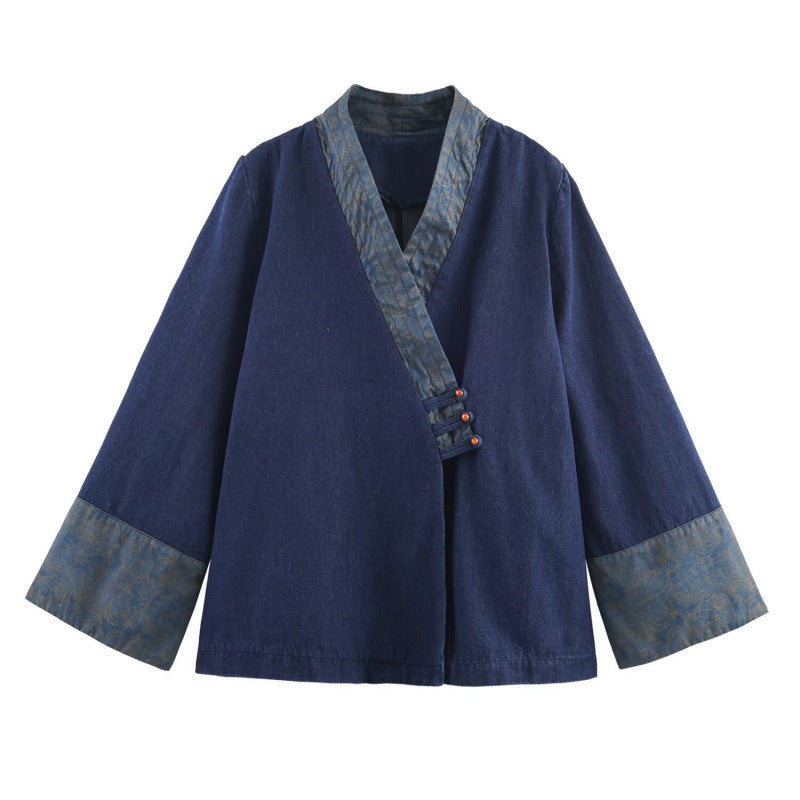 Damer elegant kombinerad jacka i asiatisk stil med kimono-detaljer Mirla-Eva Jonsson