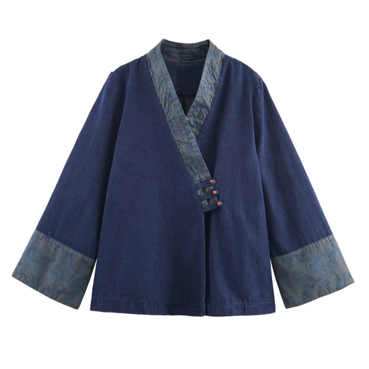Damer elegant kombinerad jacka i asiatisk stil med kimono-detaljer Mirla-Eva Jonsson