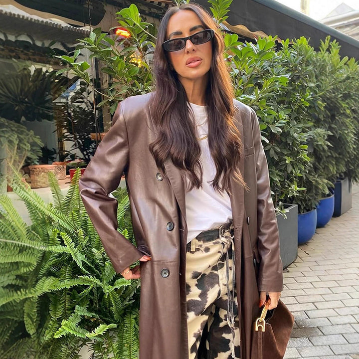 Damer elegant konstläderjacka Mirla-Eva Jonsson
