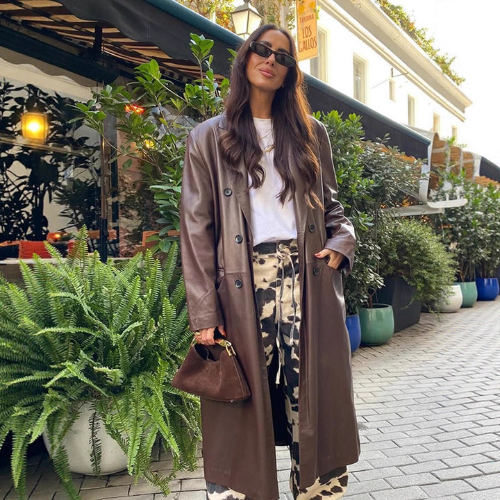Damer elegant konstläderjacka Mirla-Eva Jonsson