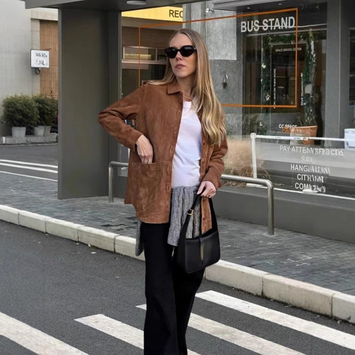 Damer elegant konstläderjacka Mirla-Eva Jonsson