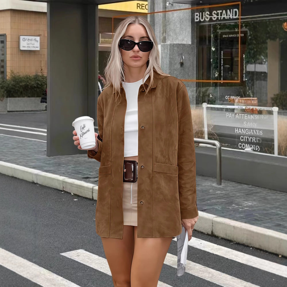 Damer elegant konstläderjacka Mirla-Eva Jonsson
