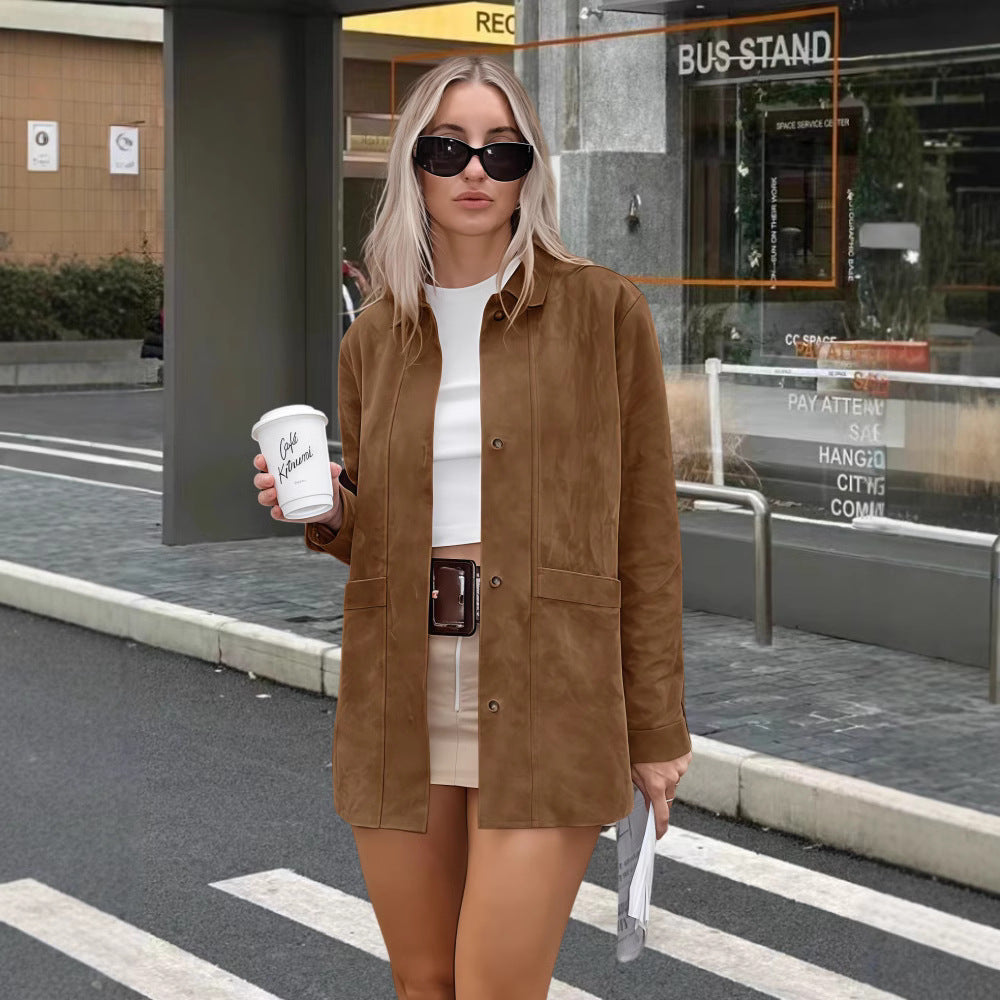 Damer elegant konstläderjacka Mirla-Eva Jonsson