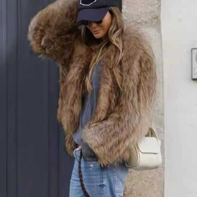 Damer elegant konstpäls blazer Mirla-Eva Jonsson