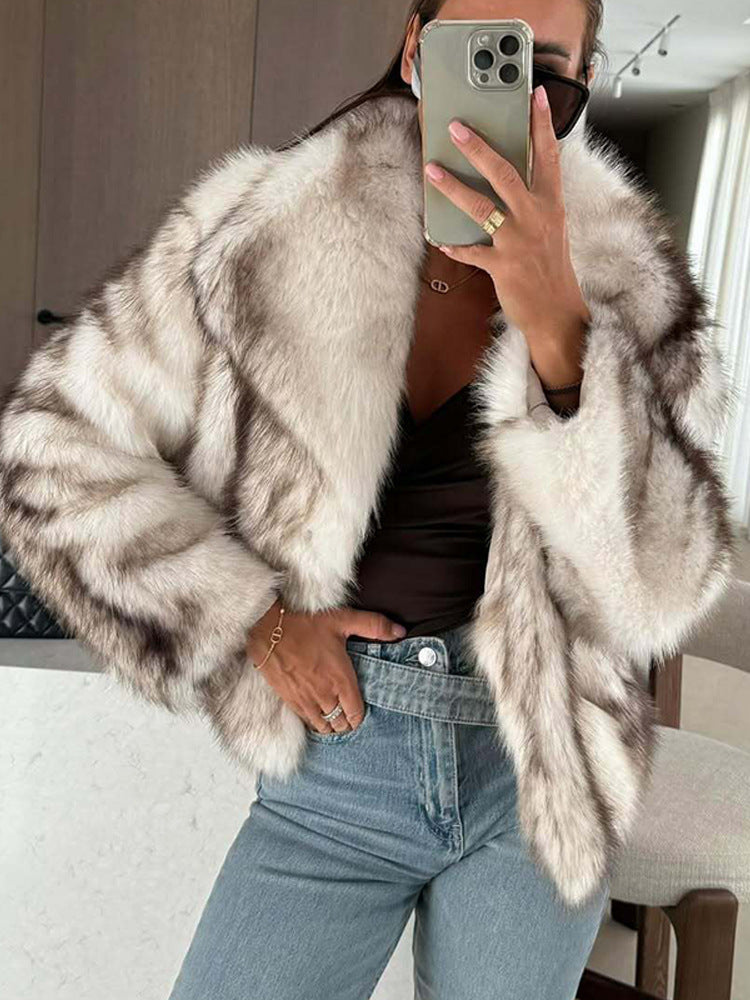 Damer elegant konstpälsjacka Mirla-Eva Jonsson