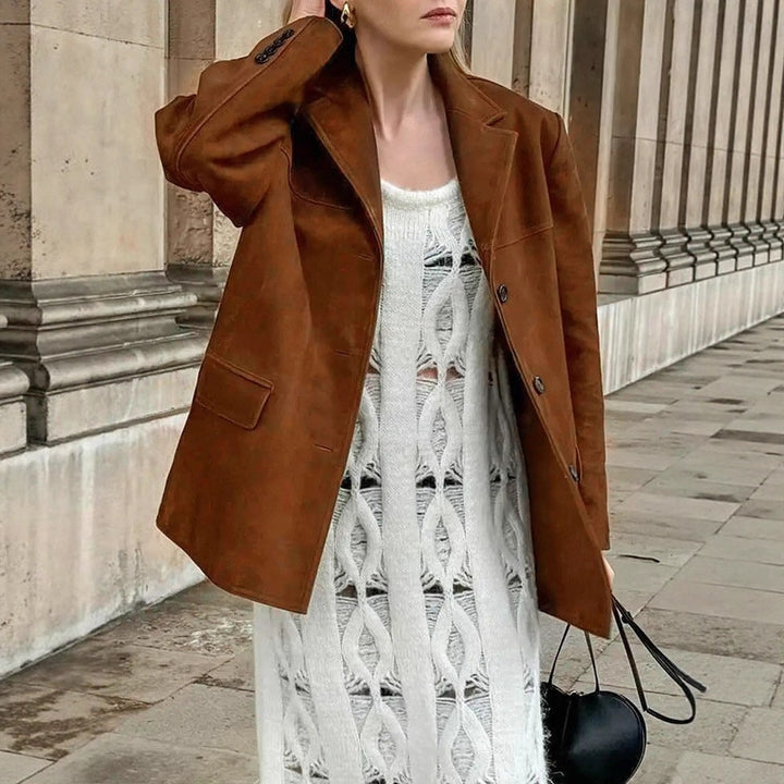 Damer elegant konstskinnjacka Mirla-Eva Jonsson