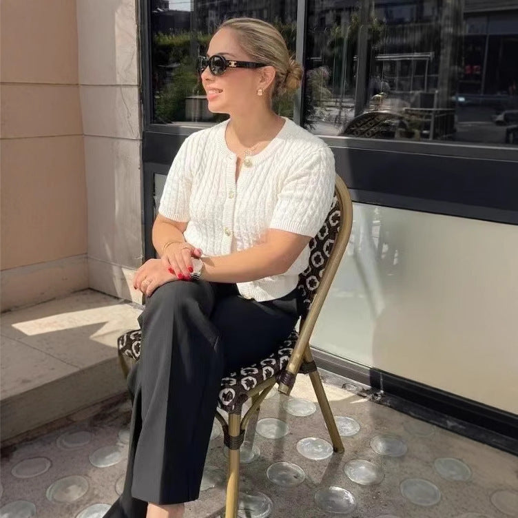 Damer elegant kortärmad kofta Mirla-Eva Jonsson