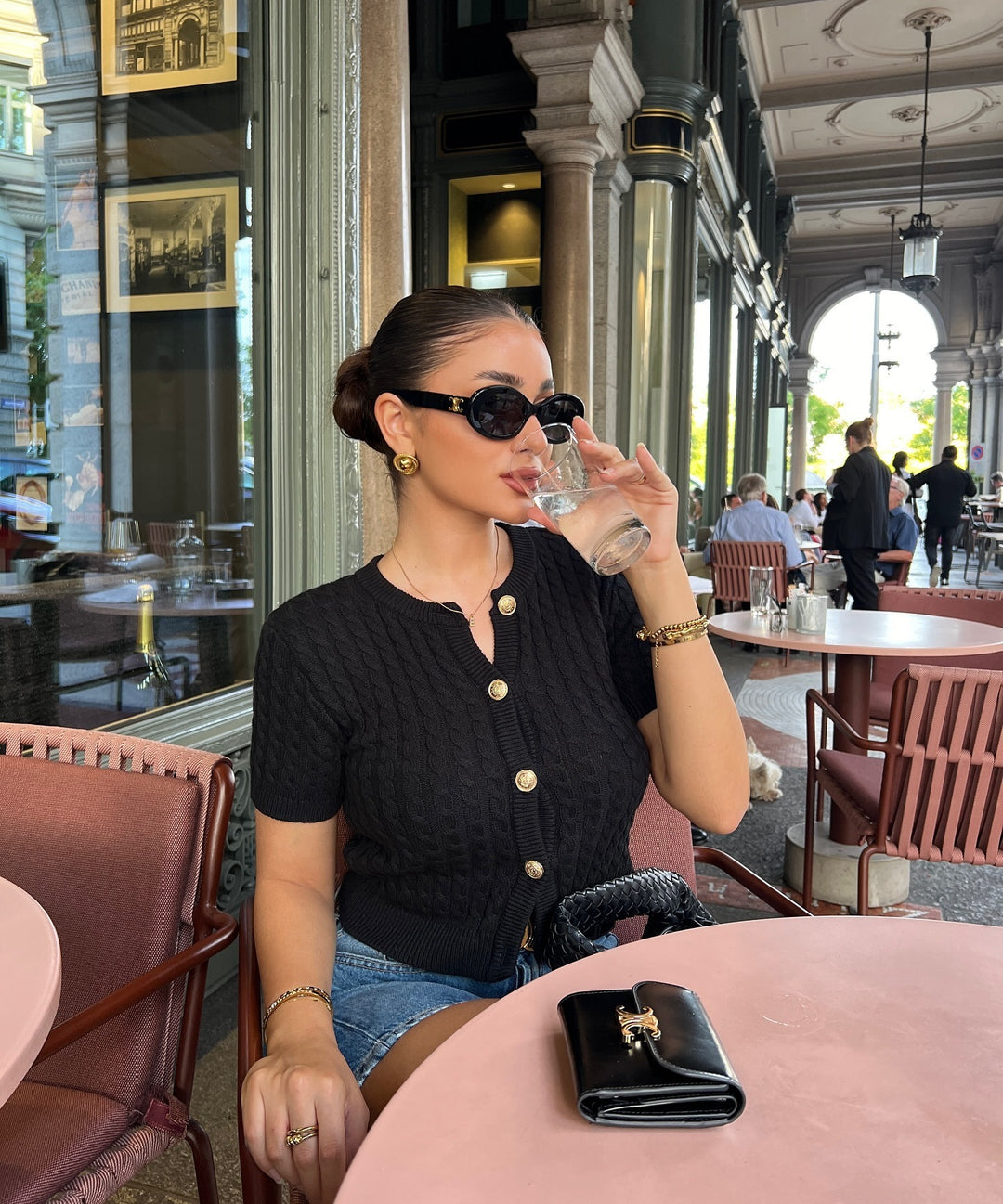 Damer elegant kortärmad kofta Mirla-Eva Jonsson