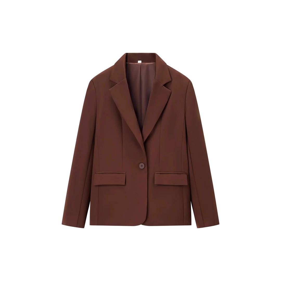 Damer elegant kostymset med figursydd blazer och vida byxor Mirla-Eva Jonsson