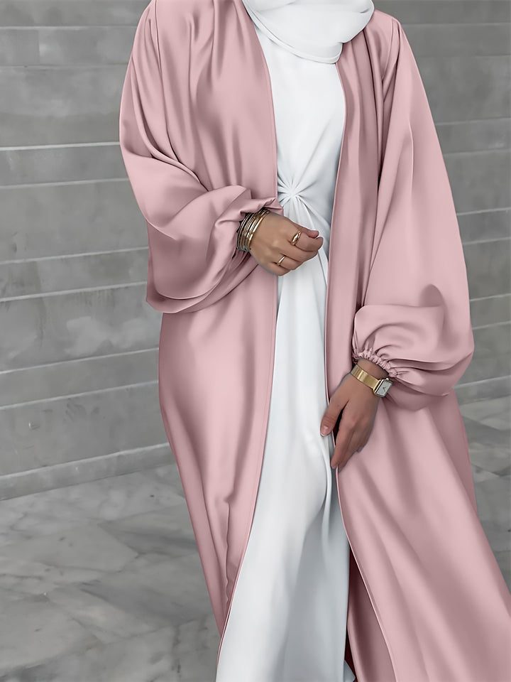 Damer elegant lång cardigan i flytande material med vid passform Eva Jonsson-Eva Jonsson