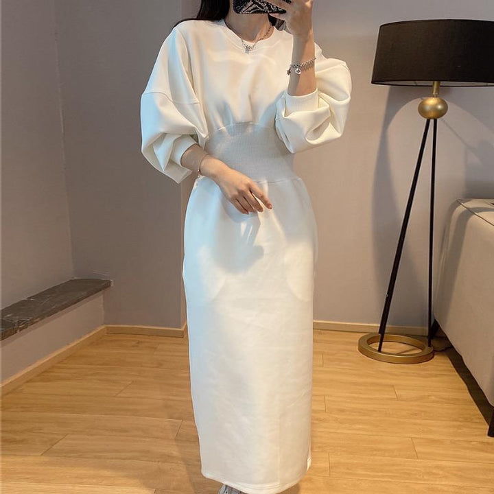 Damer elegant lång sweatshirtklänning Mirla-Eva Jonsson
