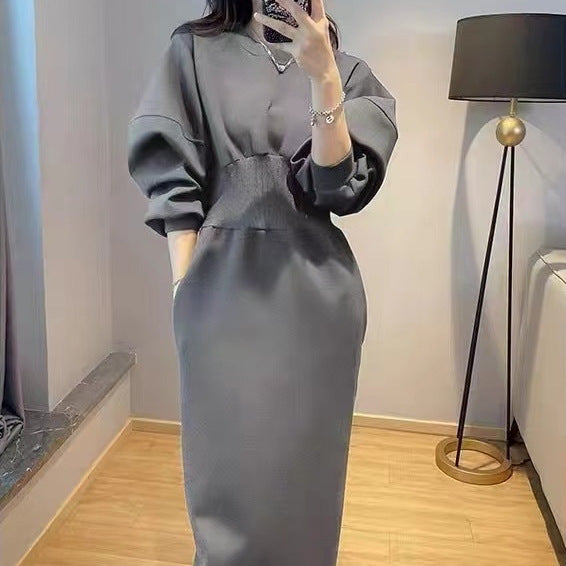 Damer elegant lång sweatshirtklänning Mirla-Eva Jonsson