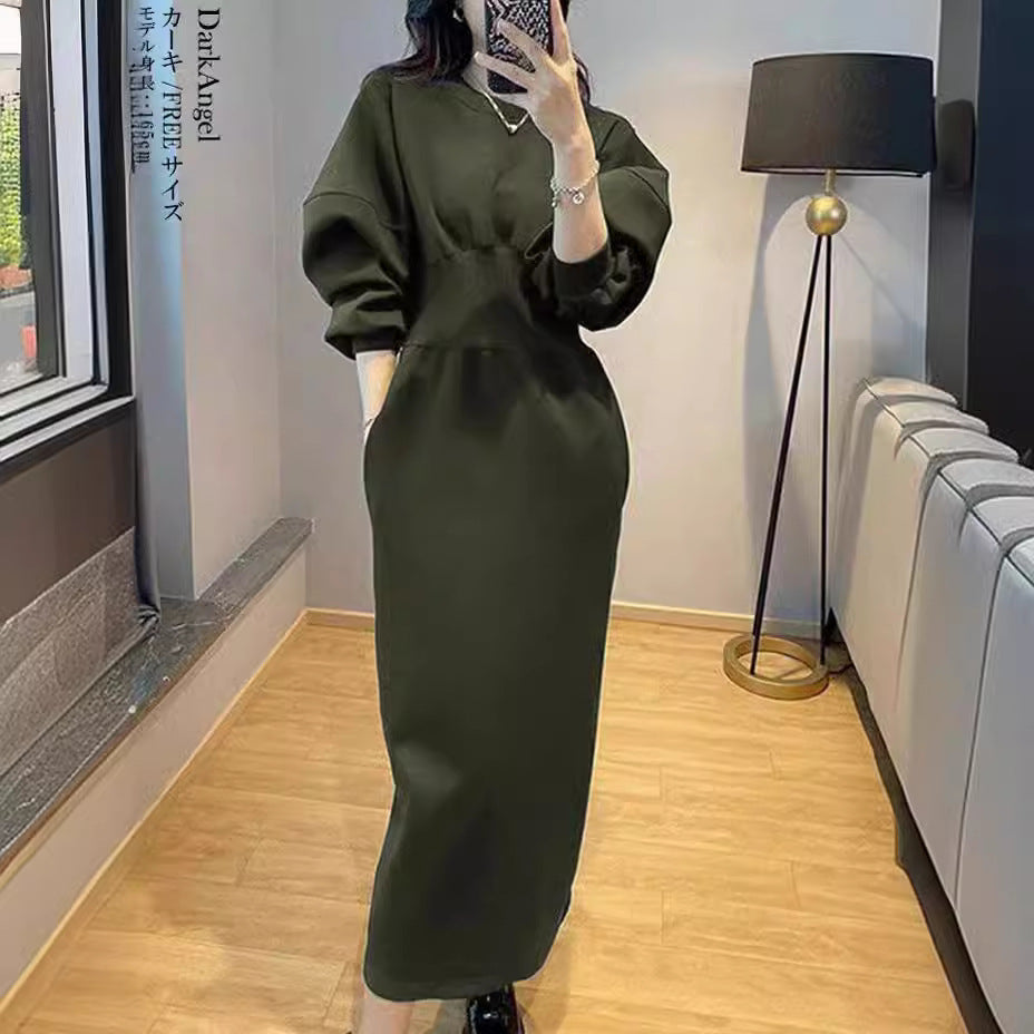 Damer elegant lång sweatshirtklänning Mirla-Eva Jonsson