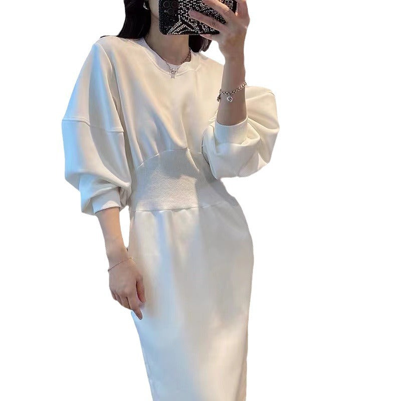 Damer elegant lång sweatshirtklänning Mirla-Eva Jonsson