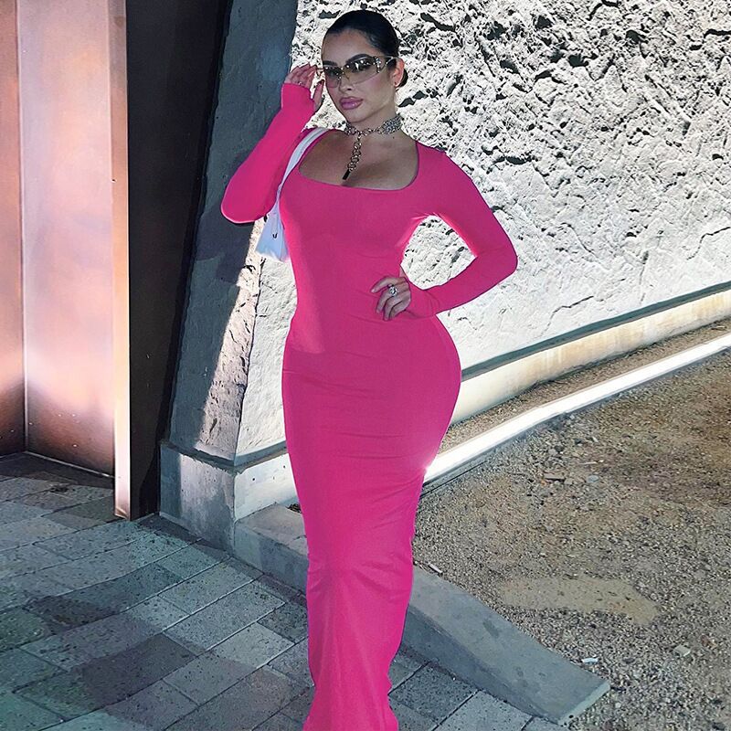 Damer elegant långärmad Maxiklänning Mirla-Eva Jonsson
