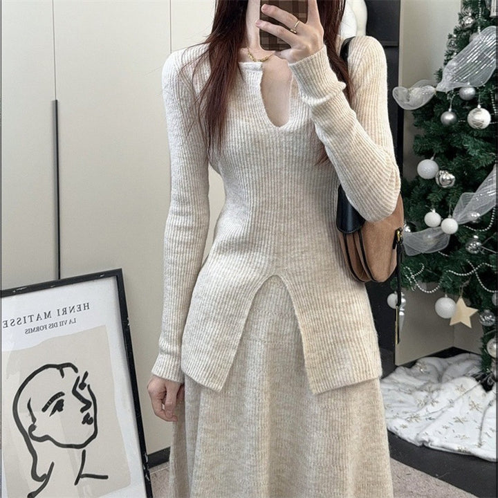Damer elegant långärmad tröja med strukturerad design Mirla-Eva Jonsson