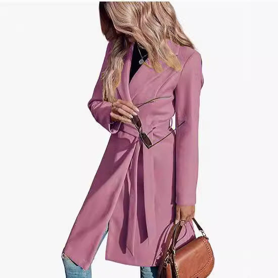Damer elegant långrock med dubbelknäppning och modern skärning Eva Jonsson-Eva Jonsson